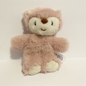Ebba Aurora Pink Fox Baby Plush Rattle Stuffed Animal Lovey Soft Girl 6” Toy